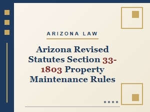 Appealing Hoa Maintenance Rules Under Ars 33-1803